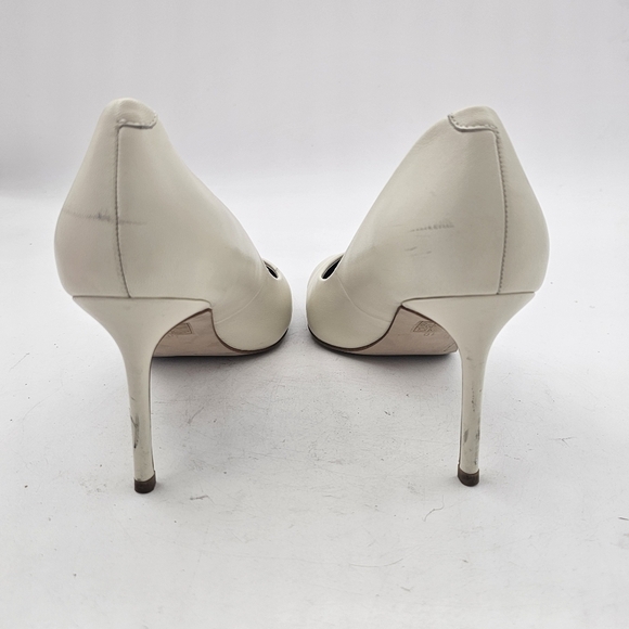 Jeffrey Campbell Nikia Ivory Leather Pointed Toe Stiletto Pumps Size 10 US / 41 - Picture 6 of 10